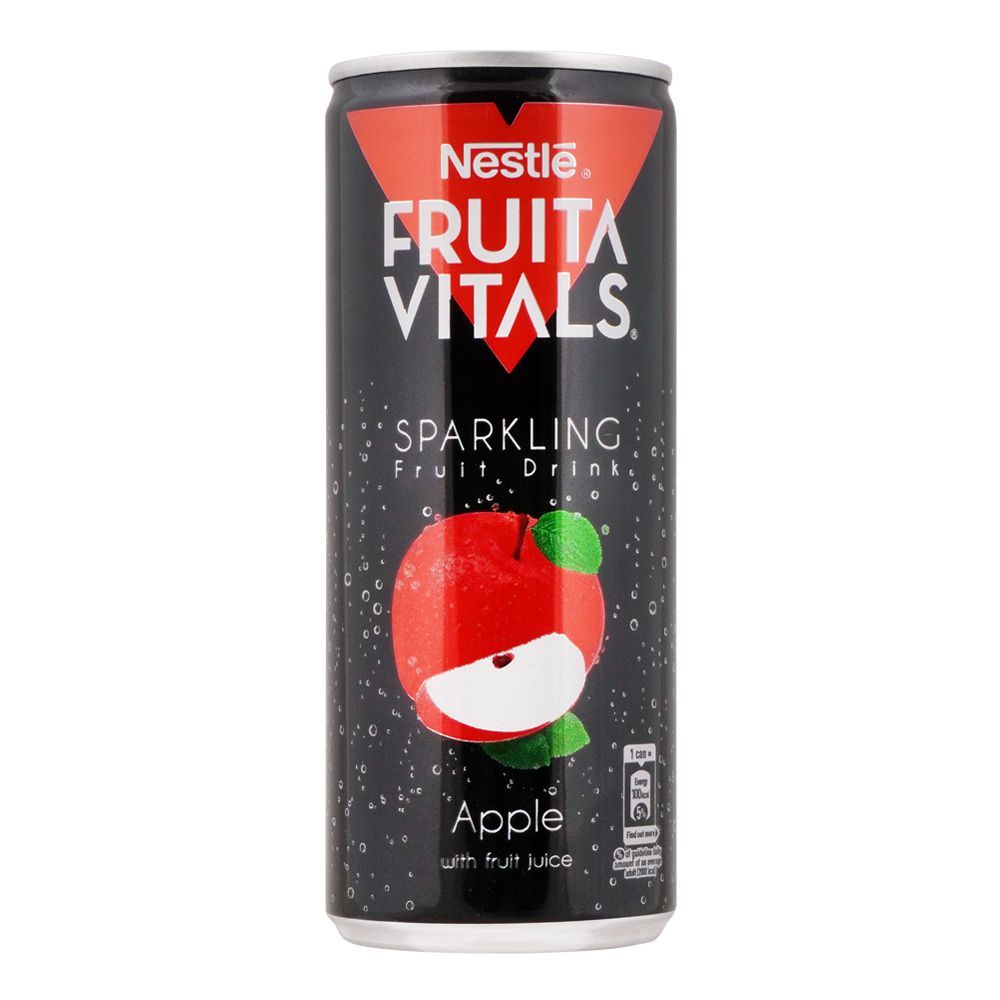 Nestle Fruita Vitals Sparkling Apple Juice Can, 250ml - Main Image