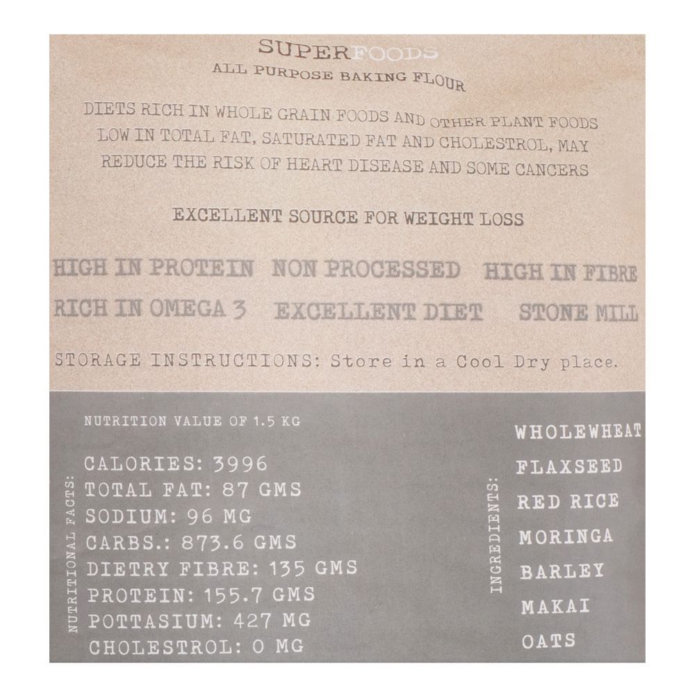 Qureshi Farms Stone Mill Multigrain Flour, 1Kg - Image 3