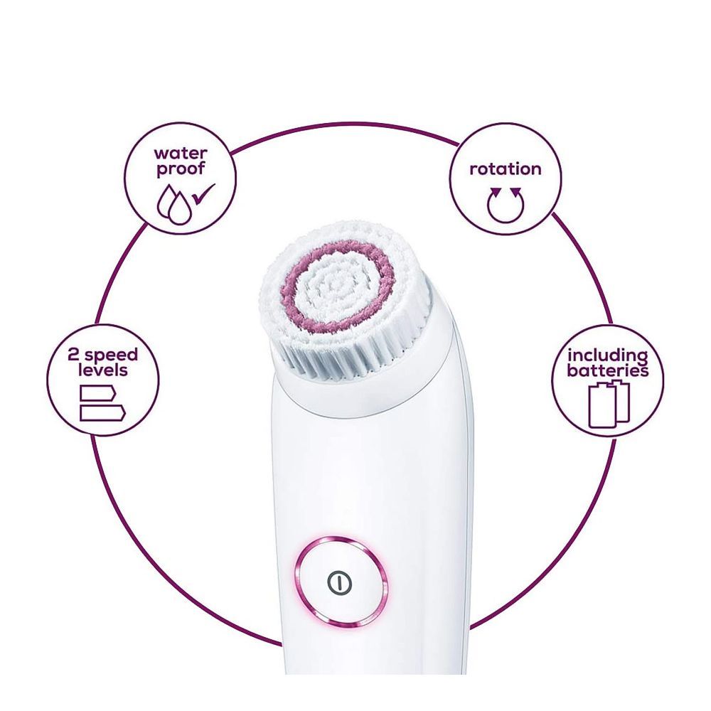 Beurer Facial Cleansing Brush, Waterproof, 2 Speed Levels, Rotation, Including Batteries, FC45 - Image 2