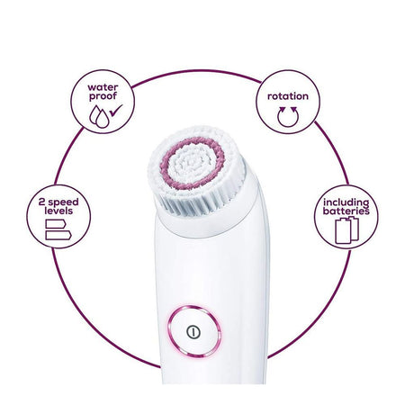 Beurer Facial Cleansing Brush, Waterproof, 2 Speed Levels, Rotation, Including Batteries, FC45 - Image 2