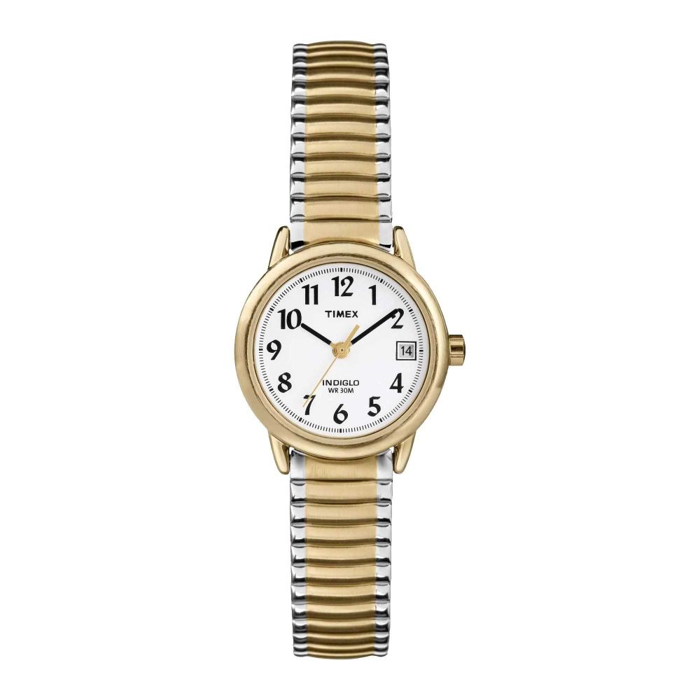 Timex Women's Indigo WR30M Yellow Gold Round Dial With Two Tone Bracelet Analog Watch, T2H381 - Main Image