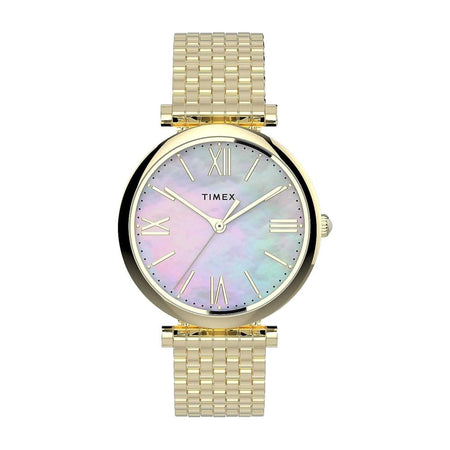 Timex Women's Yellow Gold Round Dial & Bracelet Analog Watch, TW2T79100 - Main Image