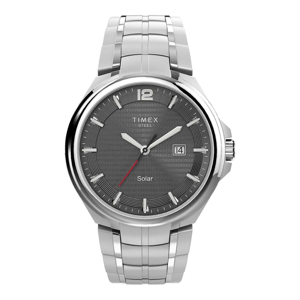 Timex Men's Grey Round Dial With Chrome Bracelet Analog Watch, TW2V39600 - Main Image