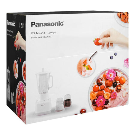 Panasonic Blender MG-5421, Beige, Blender With 2 Dry Mills, 800W - Image 2