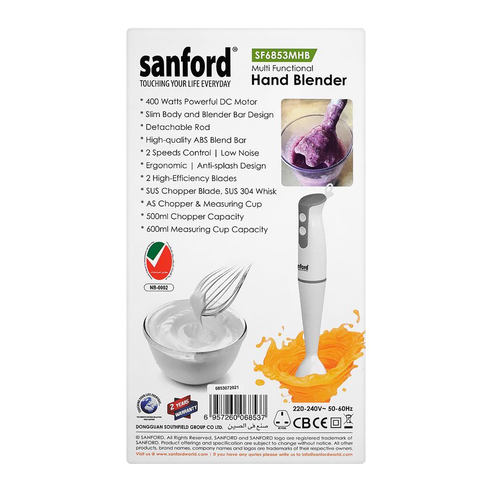 Sanford 4-In-1 Multifunctional Hand Blender, SF-6853MHB - Image 5