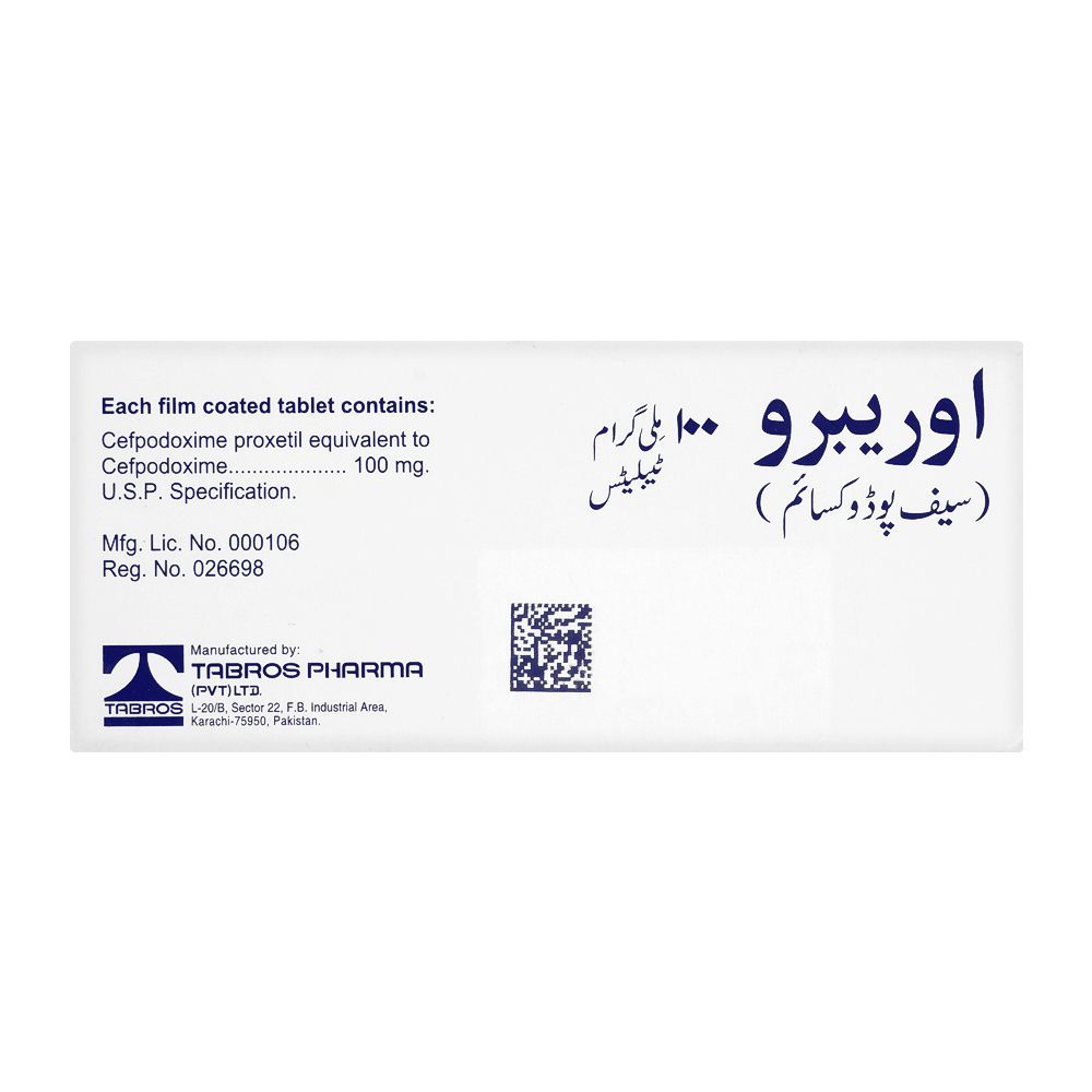 Tabros Pharma Oribro Tablet, 100mg, 10-Pack - Image 2