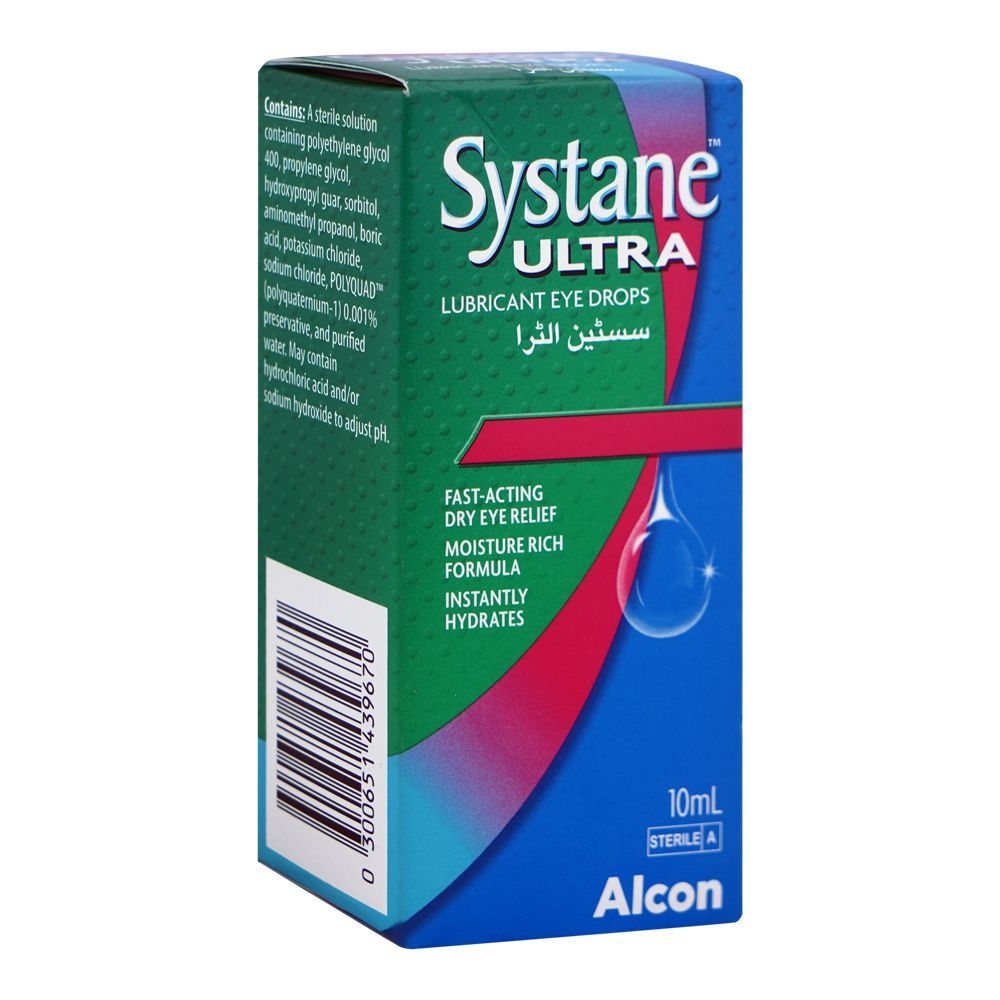 Alcon Laboratories Systane Ultra Lubricant Eye Drops, For Dry Eyes, 10ml - Main Image