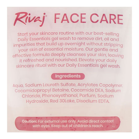 Rivaj Face Care Daily Essentials Refreshing Gel Face Wash, For Normal Skin, 100ml - Image 3