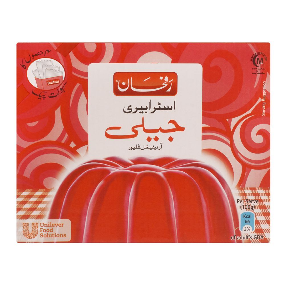 Rafhan Strawberry Jelly Powder, 4 Portions Pack, 2 KG - Image 2