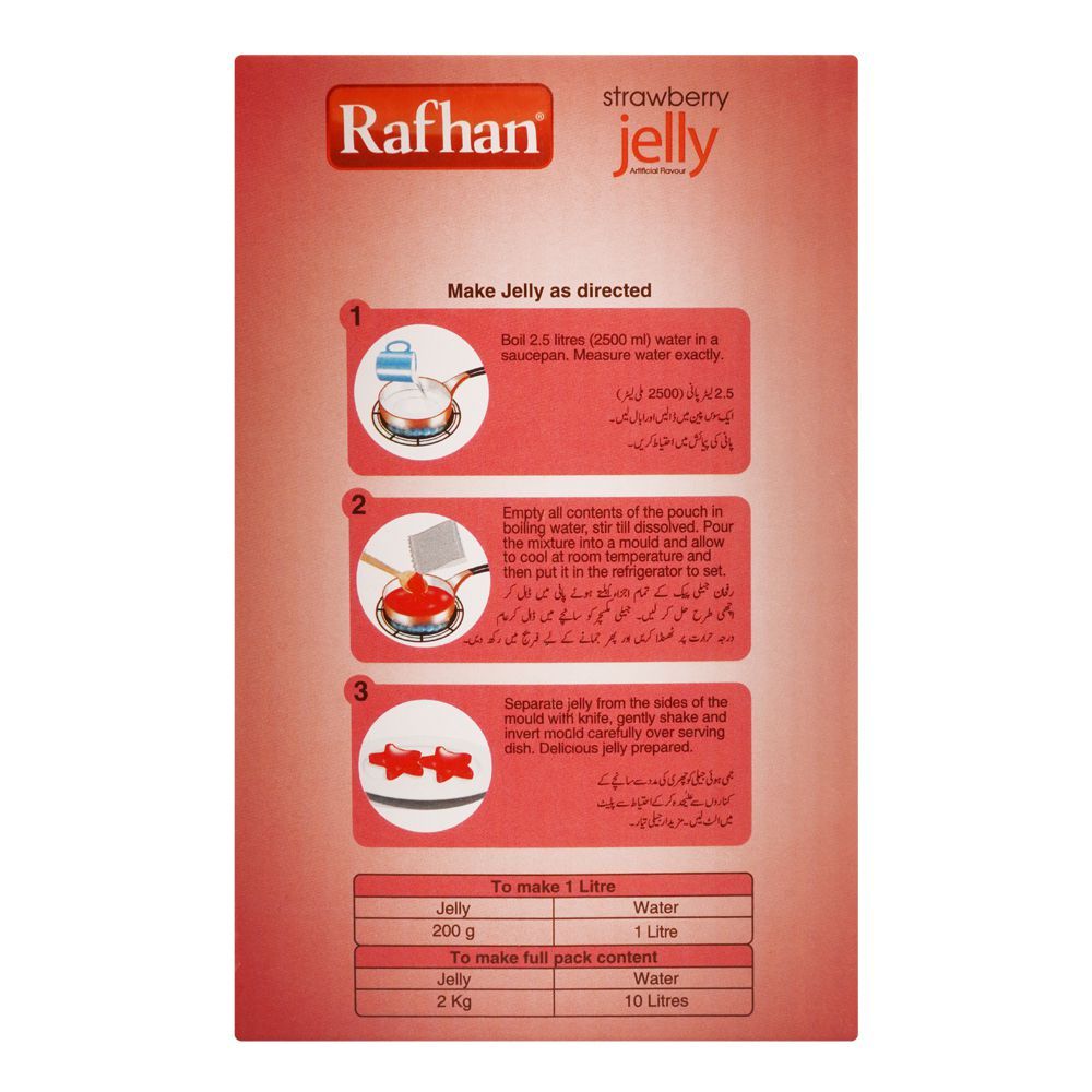 Rafhan Strawberry Jelly Powder, 4 Portions Pack, 2 KG - Image 3