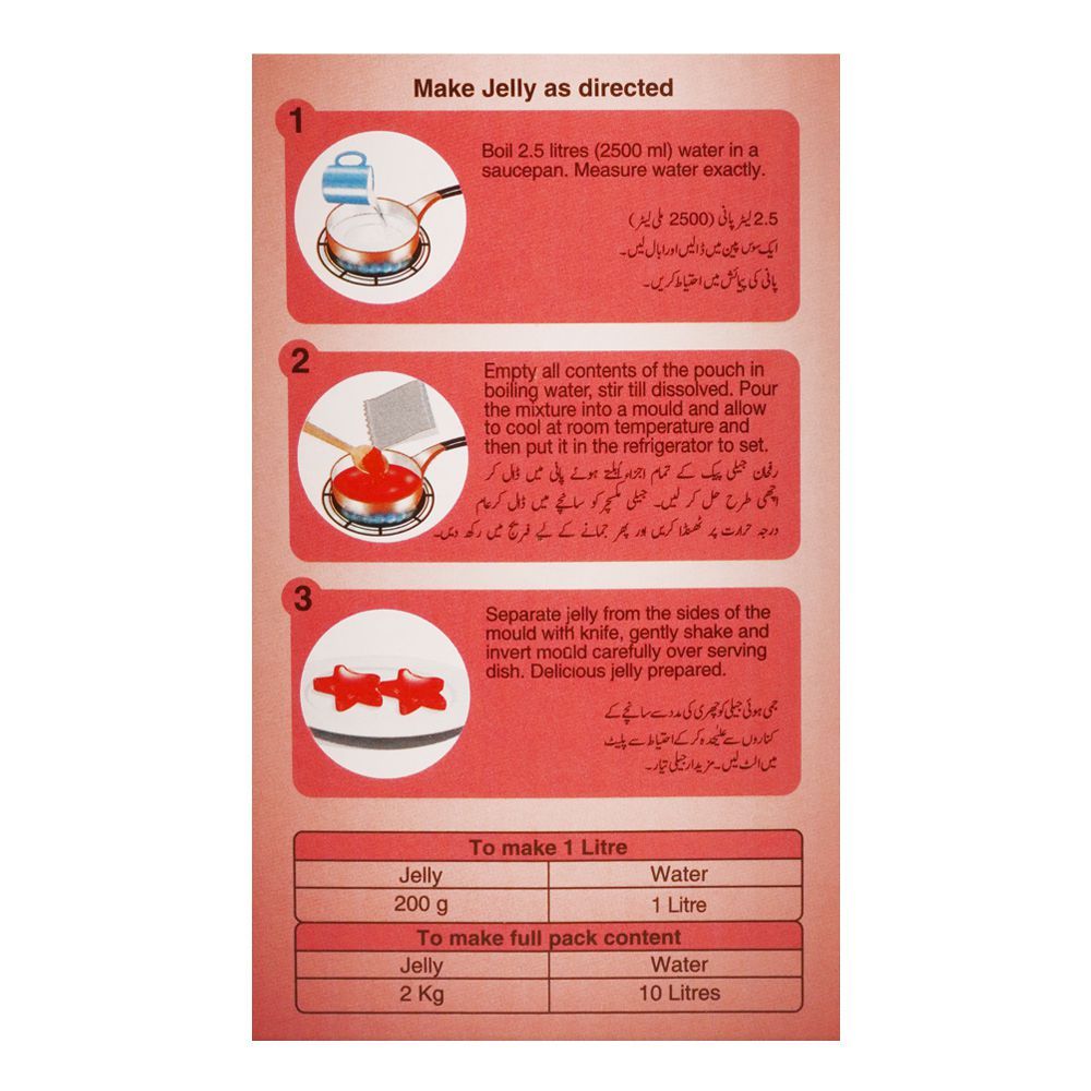 Rafhan Strawberry Jelly Powder, 4 Portions Pack, 2 KG - Image 4