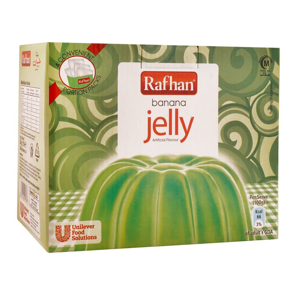 Rafhan Banana Jelly Powder, 4 Portions Pack, 2 KG - Main Image