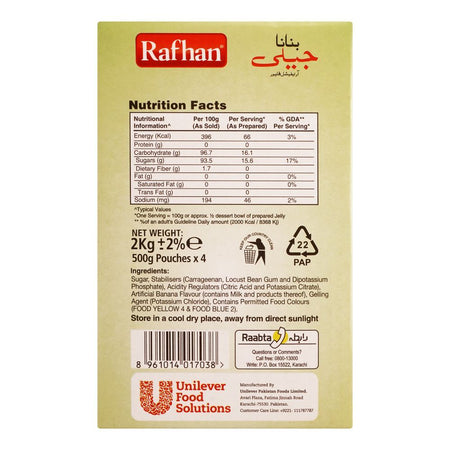 Rafhan Banana Jelly Powder, 4 Portions Pack, 2 KG - Image 5