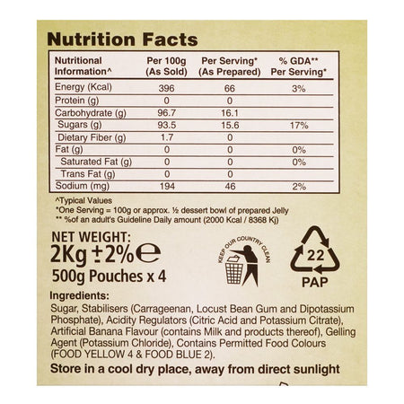 Rafhan Banana Jelly Powder, 4 Portions Pack, 2 KG - Image 6
