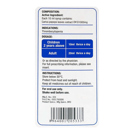 Herbion Re-Plat Syrup, 120ml - Image 3