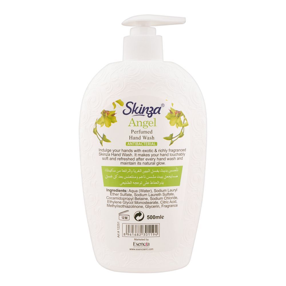 Skinza Angel Antibacterial Perfumed Hand Wash, 500ml - Image 2