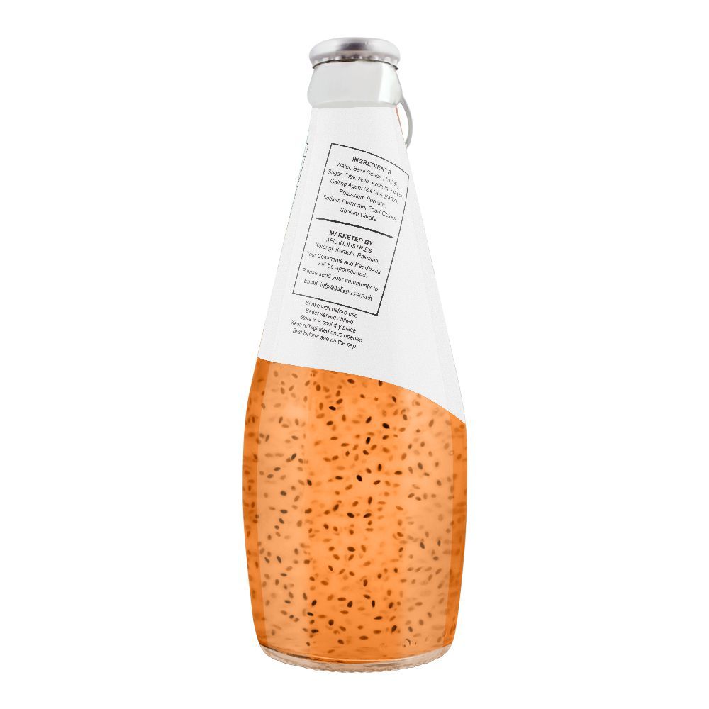 Italiano Orange Flavor Basil Seed Drink, 290ml - Image 2