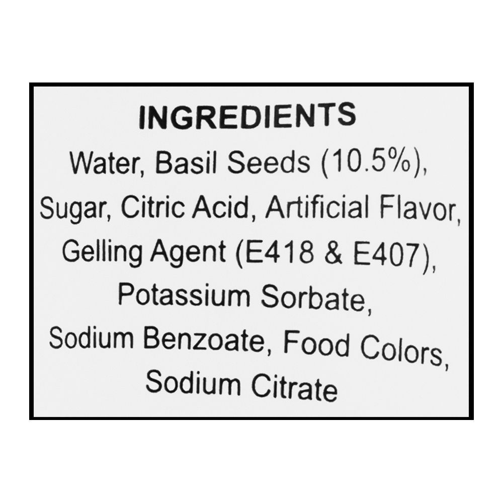 Italiano Orange Flavor Basil Seed Drink, 290ml - Image 4