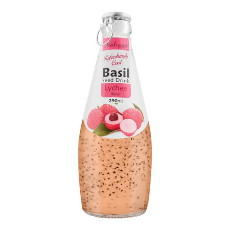 Italiano Lychee Flavor Basil Seed Drink, 290ml - Main Image
