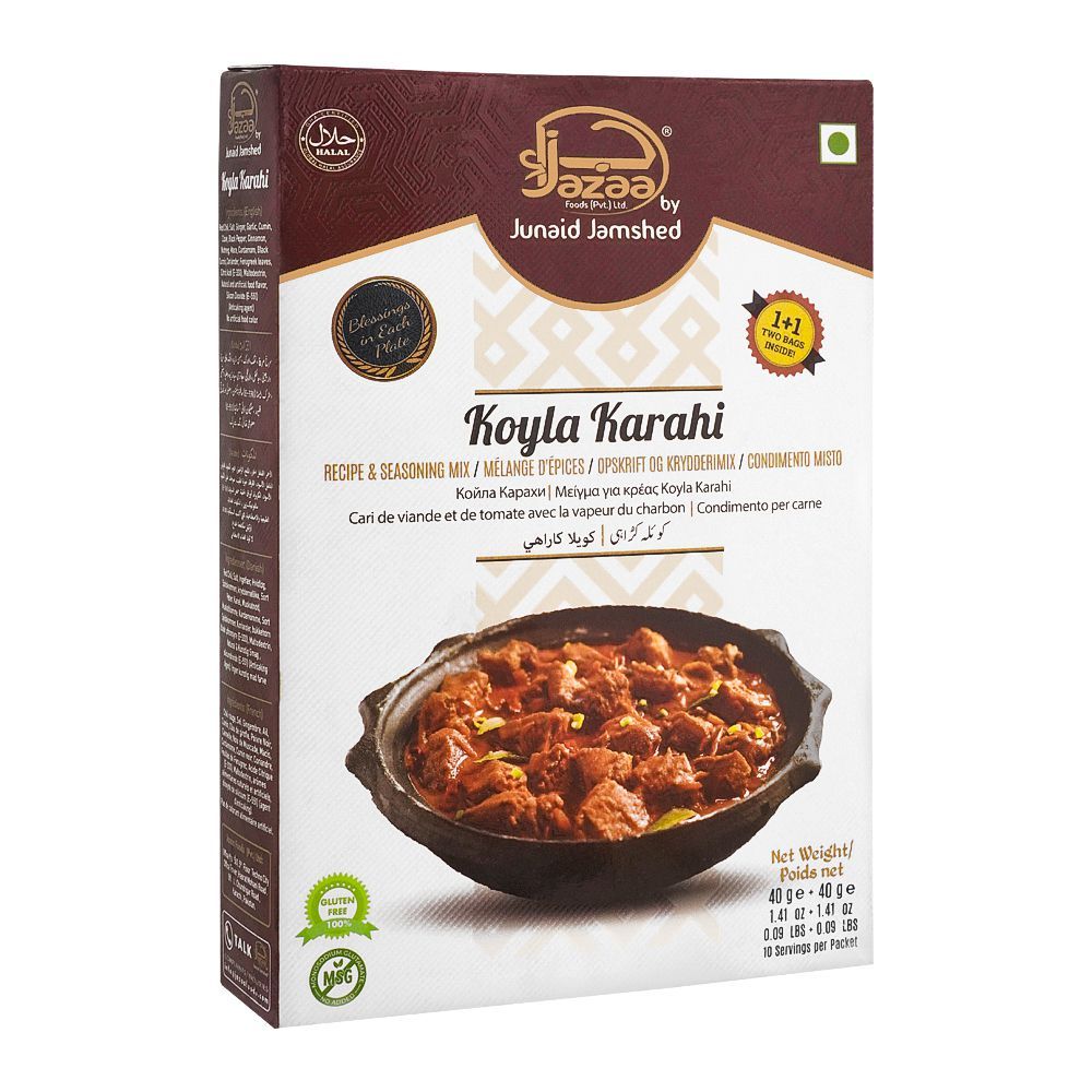 Jazaa Koyla Karahi Masala, 1+1 Two Packs Inside, 120g - Main Image