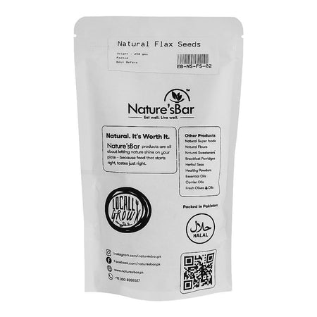 Nature's Bar Natural Flaxseeds, Rich In Magnesium, Fiber & Plant Based Protein, Immunity Booster, Zero Cholesterol, No Trans Fat, Pure Natural, 250g - Image 2