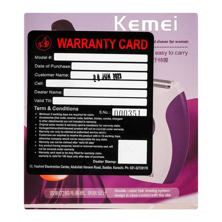 Kemei Lady Shaver, KM-280R - Image 3