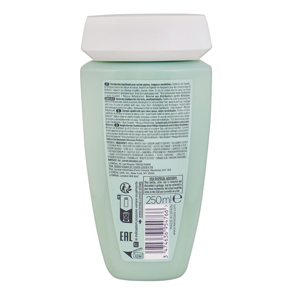 Kerastase Specifique Bain Divalent Balancing Shampoo, For Oily Roots and Sensitised Lengths, 250ml - Image 2