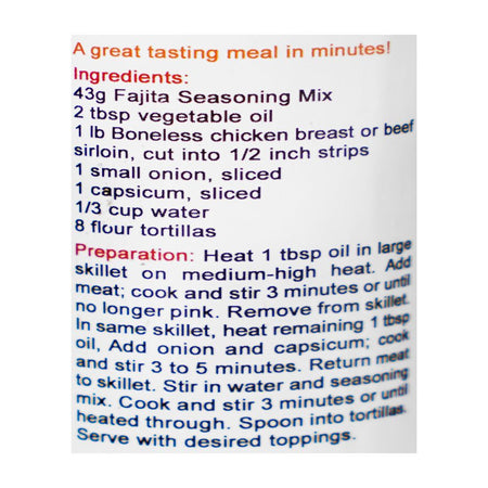 Italiano Fajita Seasoning Mix, 86g - Image 4