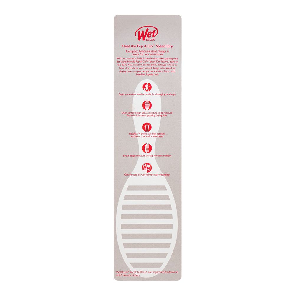 Wet Brush Pop & Go Speed Dry Hair Brush, Pink, BWR810TRAVPK - Image 4