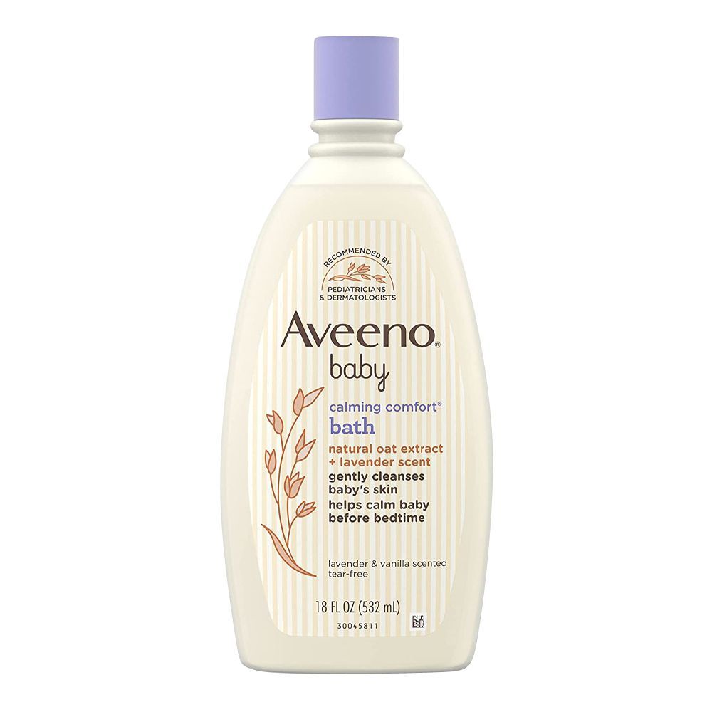Aveeno Baby Calming Comfort Bath Natural Oat Extract + Lavender Scent, 532ml - Main Image