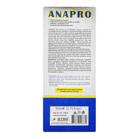 Anapro Anti DHT Hair Serum Spray, Re-grows Hair & Reduces Hair Loss, 50ml - Image 3