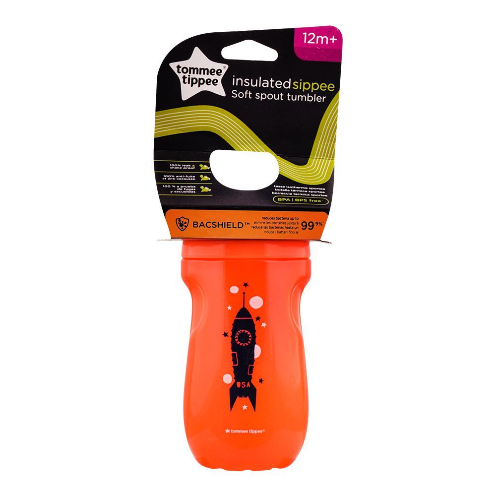 Tommee Tippee Insulated Sippee Cup, 12m+, 9oz, Orange, 549225 - Main Image