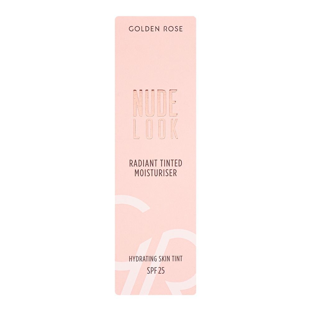 Golden Rose Nude Look Radiant Tinted Moisturiser Hydrating Skin Tint, SPF25, 01, Fair Tint - Image 2