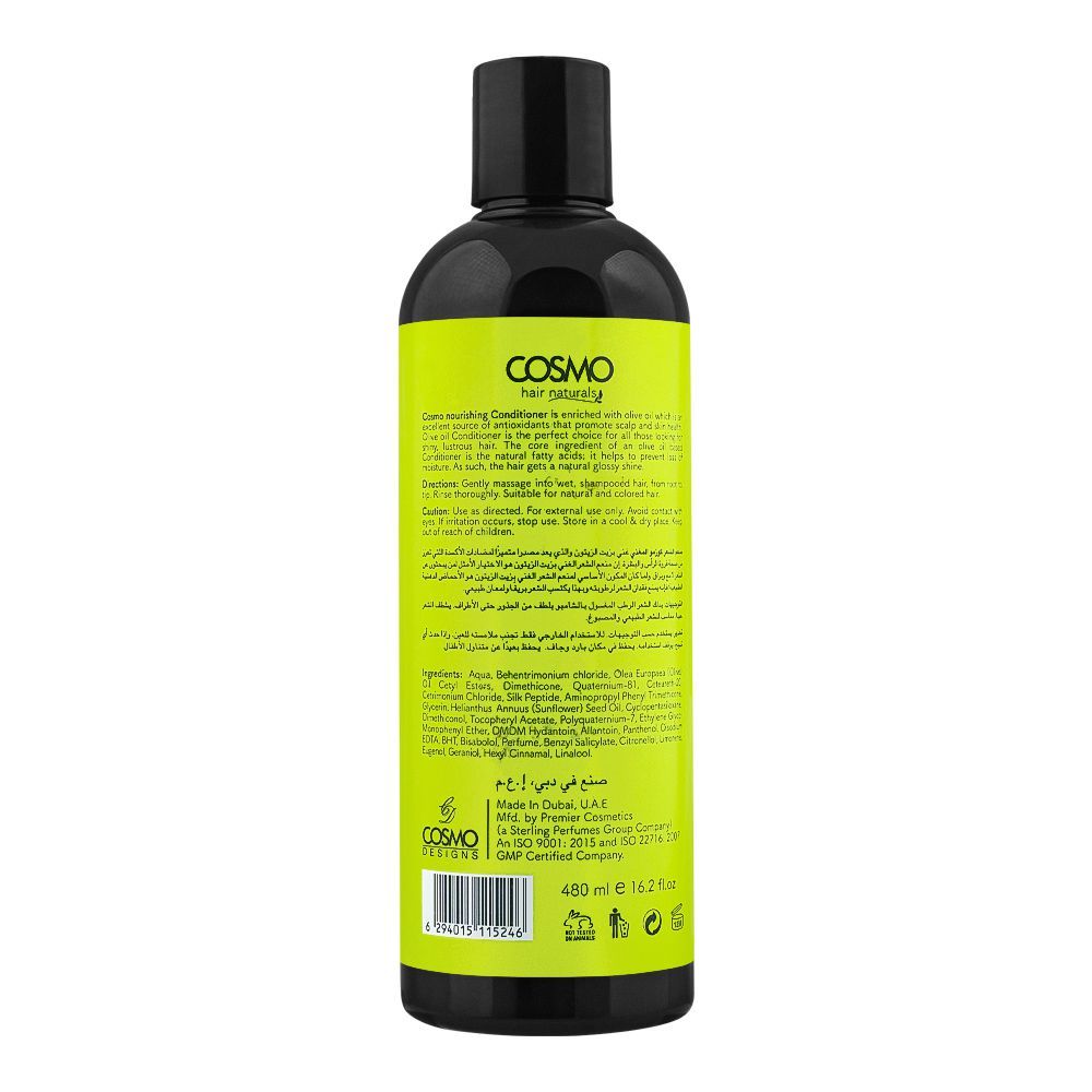 Cosmo Hair Naturals Nourishing Olive Oil Conditioner, Reduced Hair Loss, 480ml - Image 2
