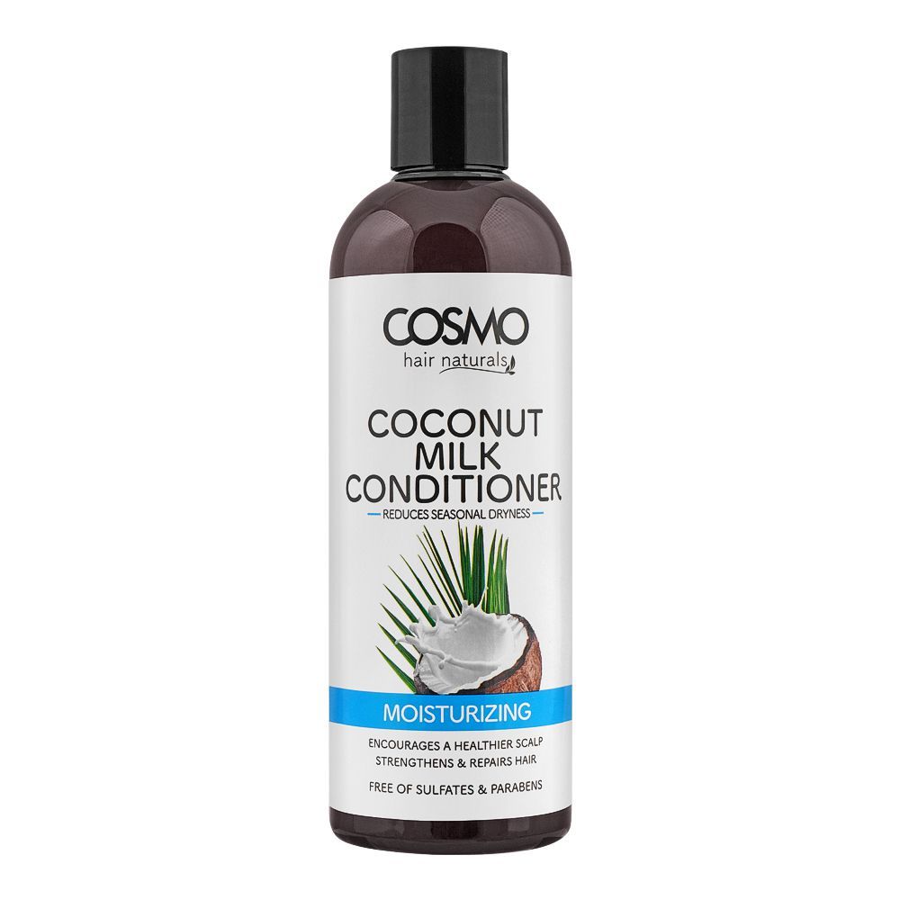 Cosmo Hair Naturals Moisturizing Coconut Milk Conditioner, Reduces Seasoning Dryness, 480ml - Main Image