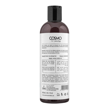 Cosmo Hair Naturals Moisturizing Coconut Milk Conditioner, Reduces Seasoning Dryness, 480ml - Image 2