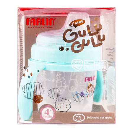 Farlin J'Aime Gulu Gulu Soft Cross Cut Spout Learner Cup, 4 Months+, 120ml, AET-010-B - Image 2