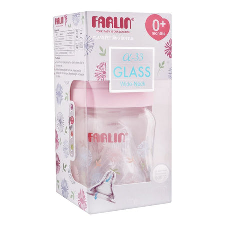 Farlin Wide Neck A-33 Glass Feeding Bottle, 120ml, AB-32005-G - Image 2