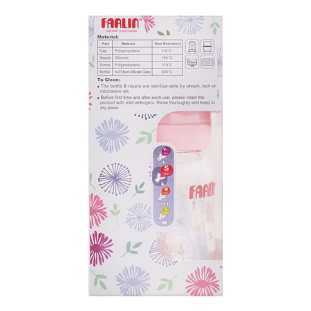 Farlin Wide Neck A-33 Glass Feeding Bottle, 120ml, AB-32005-G - Image 3