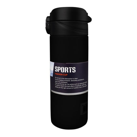 Homeatic Steel Water Bottle, 400ml Capacity, Black, KD-8003 - Image 2
