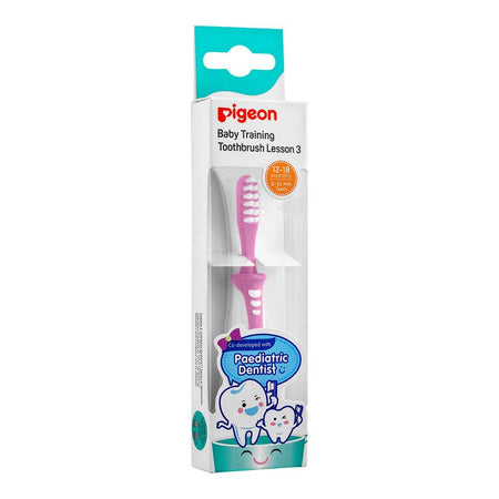 Pigeon Lesson 3 Baby Training Toothbrush Pink, K78341-1 - Image 2