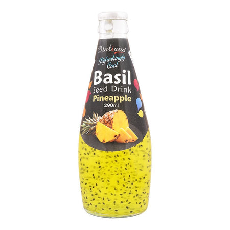 Italiano Pineapple Flavor Basil Seed Drink, 290ml - Main Image