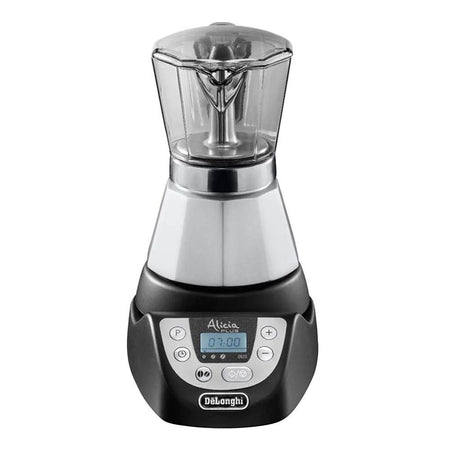 DeLonghi Alicia Plus Electric Moka Coffee Machine, Black/Silver, EMKP42.B - Image 2