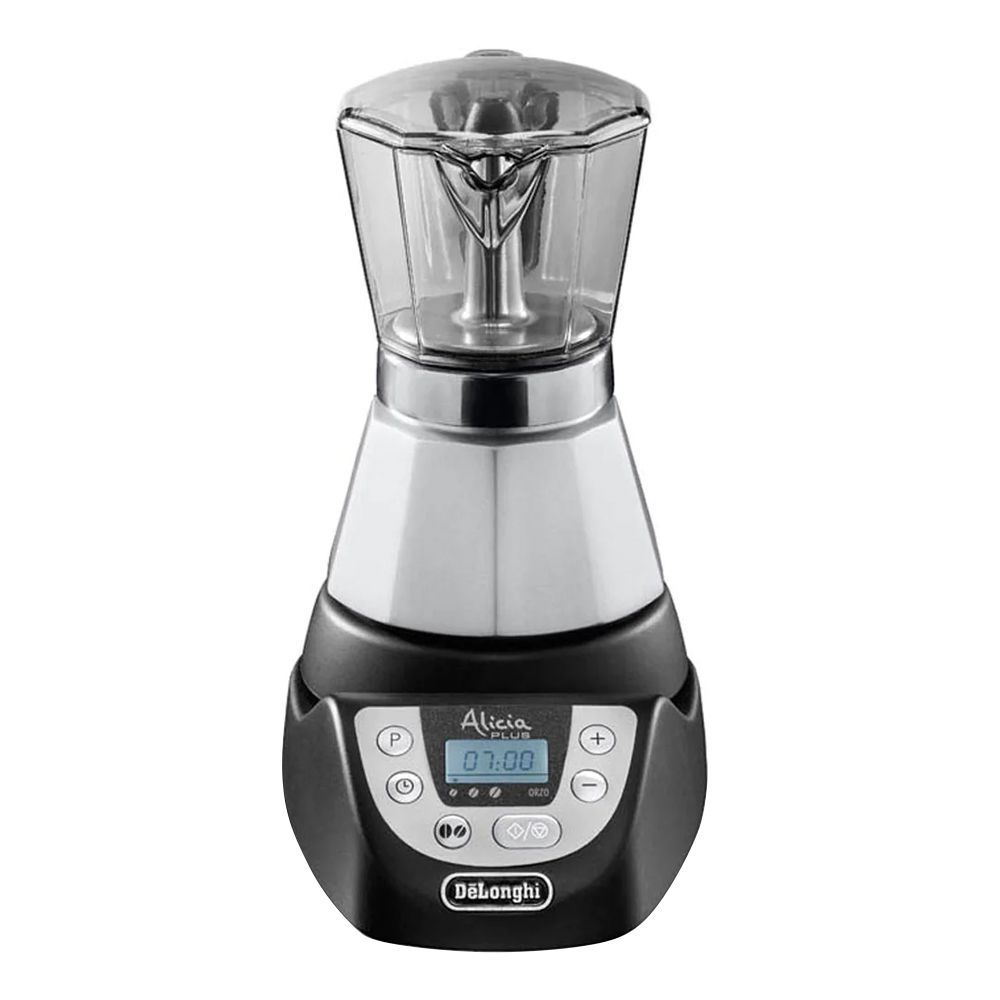 DeLonghi Alicia Plus Electric Moka Coffee Machine, Black/Silver, EMKP42.B - Image 2