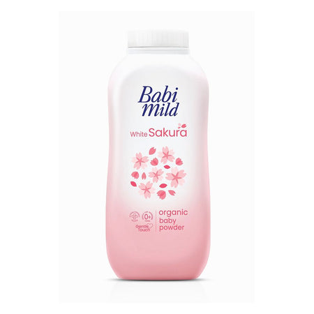 Babi Mild White Sakura Organic Baby Powder, Gentle For Newborn/0+ Years, Hypoallergenic Tested, 160g - Main Image