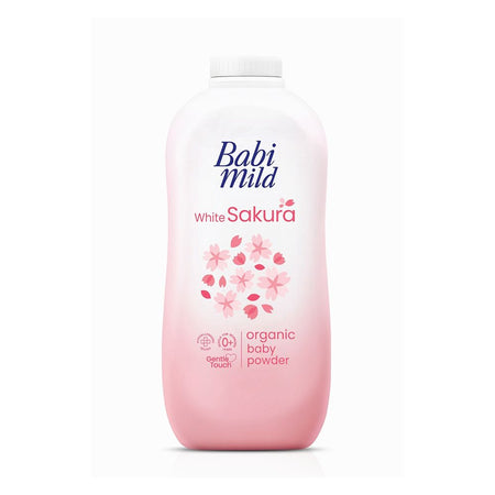 Babi Mild White Sakura Organic Baby Powder, Gentle For Newborn/0+ Years, Hypoallergenic Tested, 350g - Main Image