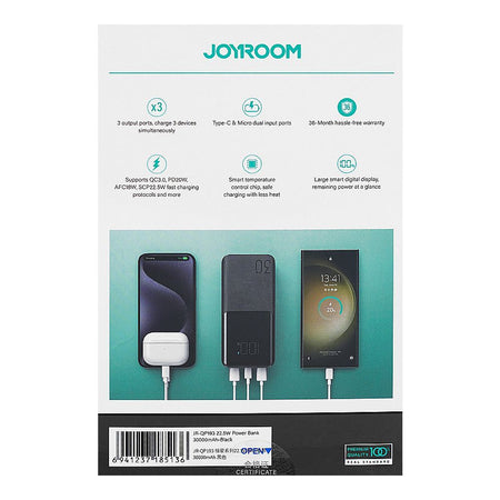 Joyroom Digital Display Fast Charging Power Bank (22.5W, 30000mAh), JR-QP193 - Image 5