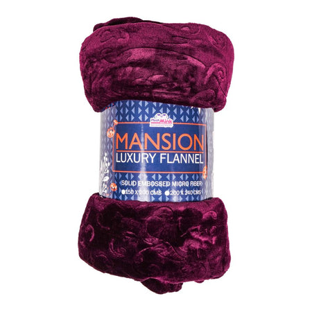 Plushmink Mansion Flannel Double Bed Blanket, Purple - Image 2