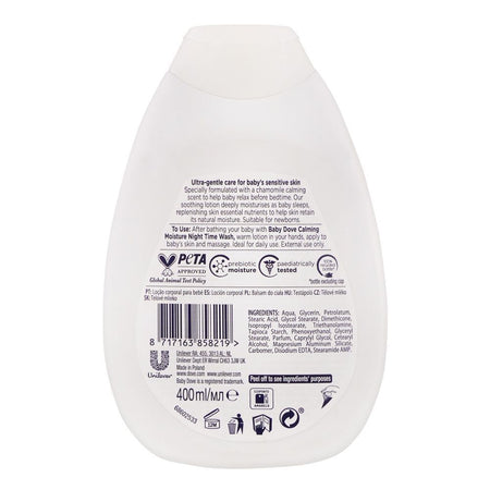 Dove Calming Moisture Sensitive Skin Care Night Time Baby Lotion, 400ml - Image 2
