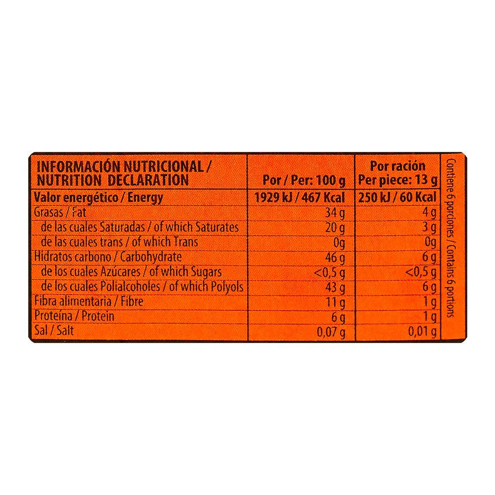Torras Sugar Free Dark & Cocoa Nibs Chocolate, 75g - Image 3